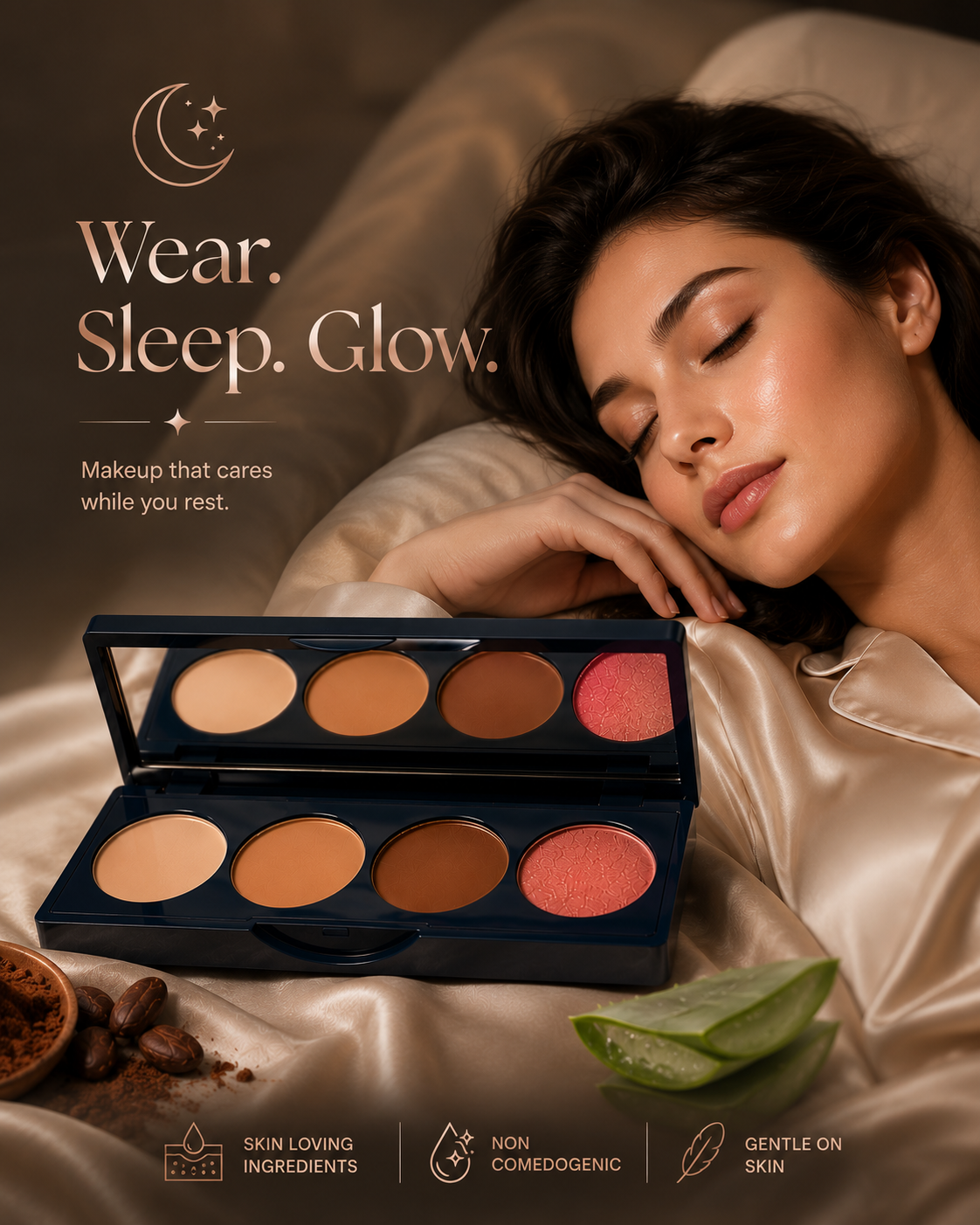 Flawless Fusion 4-In-1  Dual Shade Foundation(Warm And Cool Tone), Contour & Blush.